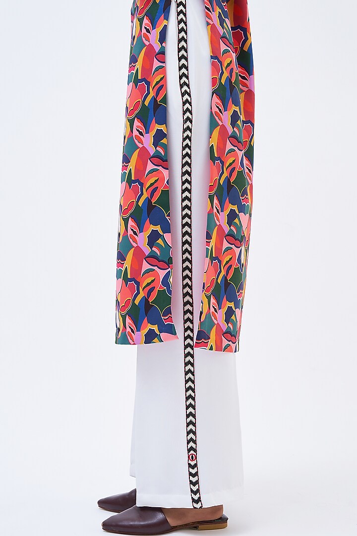 Multi-Colored Italian Jersey Printed Kurta Set by Kshitij Jalori at Pernia's Pop Up Shop