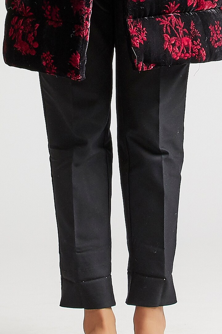 Black Printed Puffer Jacket by Kshitij Jalori at Pernia's Pop Up Shop