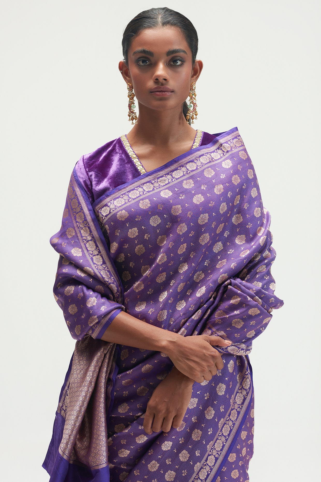 Printed Soft Lichi Silk Saree, 6 m (with blouse piece) at Rs 649 in Surat