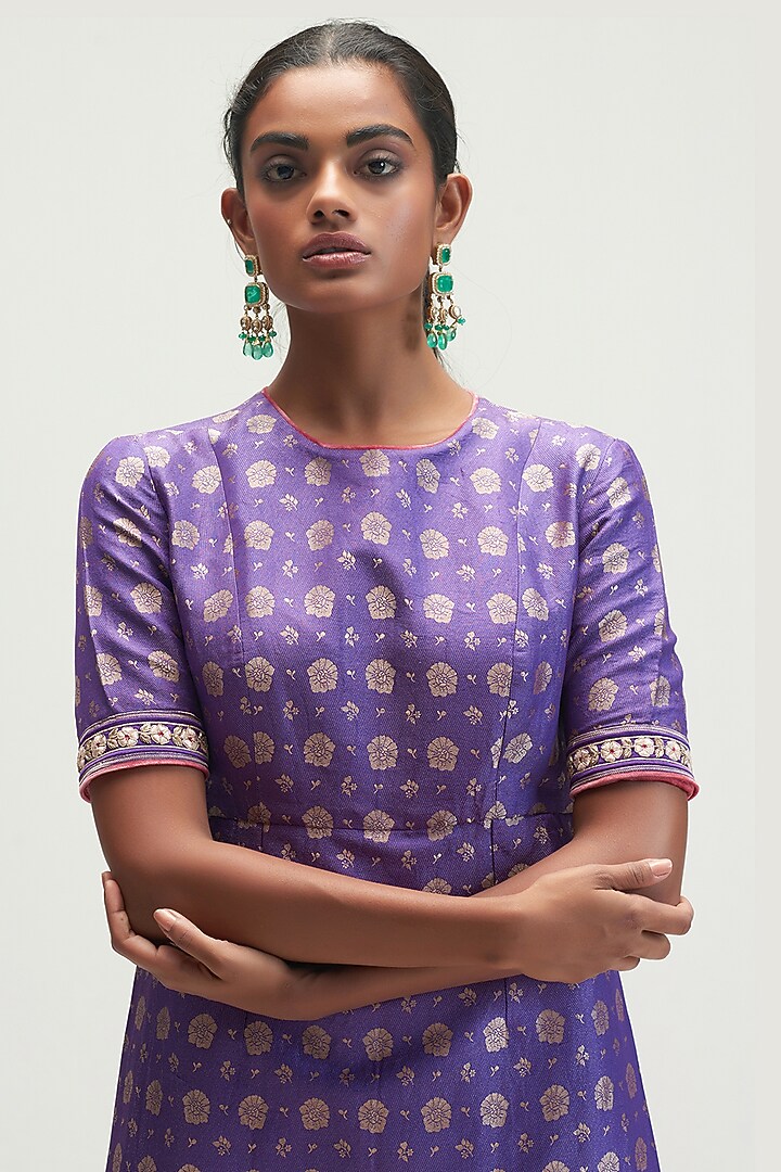 Jamun Embroidered Kurta Set by Kshitij Jalori at Pernia's Pop Up Shop