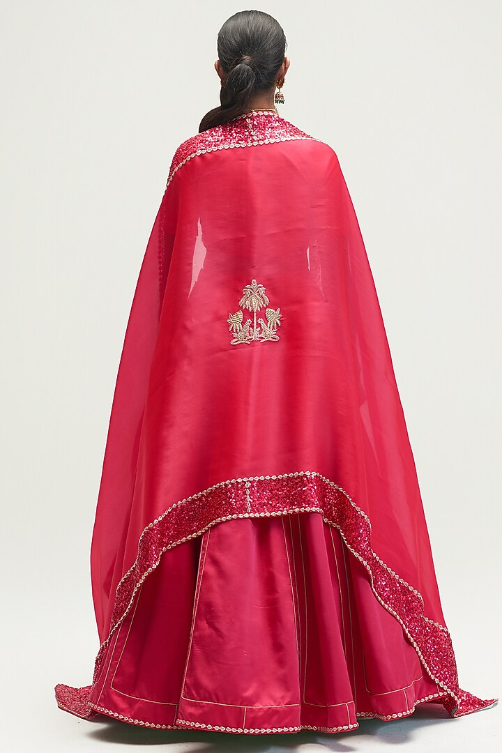 Ruby Embroidered Bridal Lehenga Set by Kshitij Jalori at Pernia's Pop Up Shop