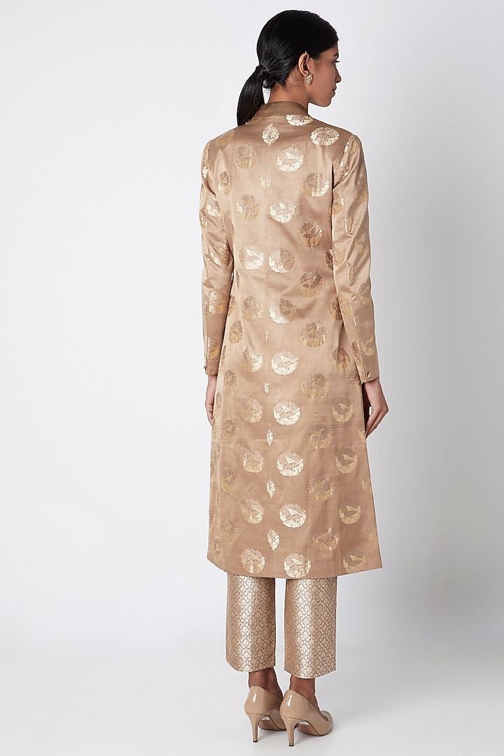 Earth Grey Silk Jacket by Kshitij Jalori at Pernia's Pop Up Shop