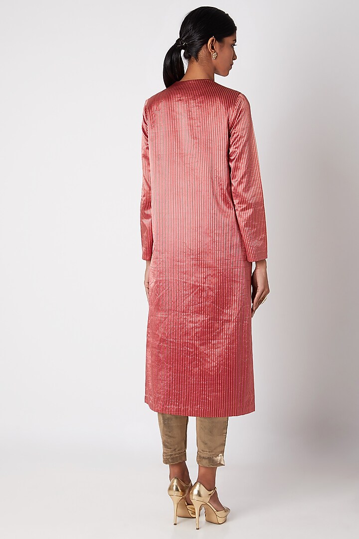 Old Rose Red Jacket by Kshitij Jalori at Pernia's Pop Up Shop