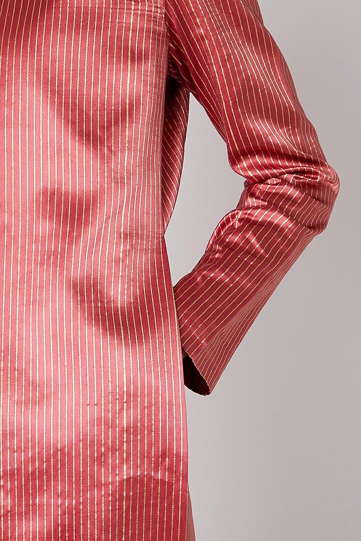 Old Rose Red Jacket by Kshitij Jalori at Pernia's Pop Up Shop
