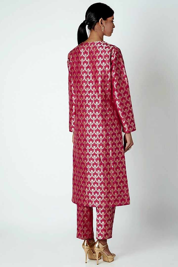 Indigo Blue Silk Pant by Kshitij Jalori at Pernia's Pop Up Shop
