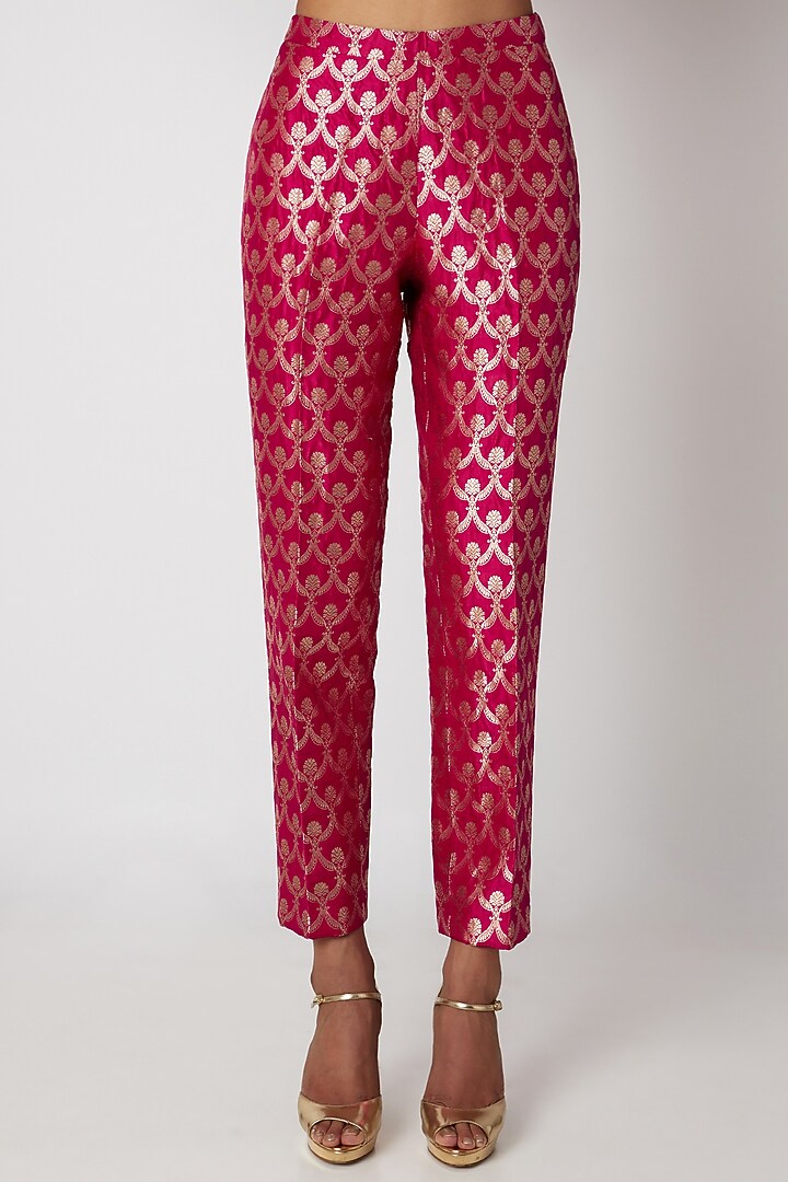 Indigo Blue Silk Pant by Kshitij Jalori at Pernia's Pop Up Shop