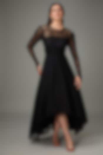 Black Lace High-Low Dress by RANA'S by Kshitija