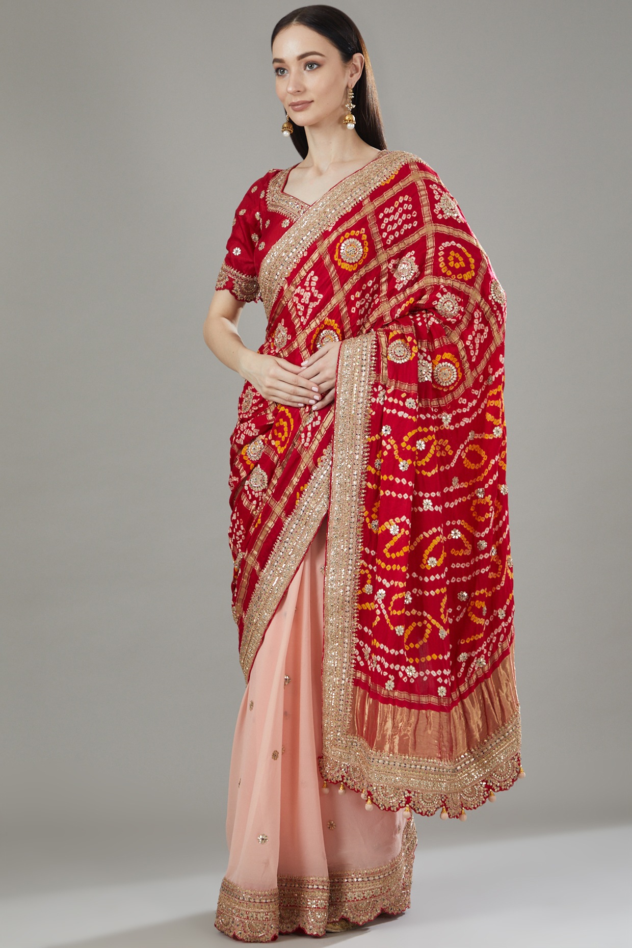 Pure Art Silk Bandhej Saree ,handcrafted Traditional Bandhani Saree,bandhej  /chunri / Art Silk Bandhani Sarees Online - Etsy