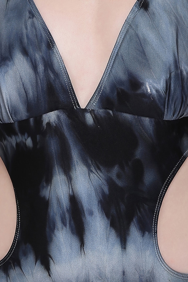 Black Reversible Tie-Dye Monokini by SALT SKIN at Pernia's Pop Up Shop