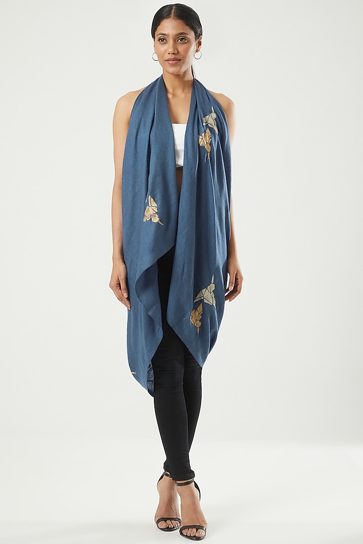 Blue Geometric Stole by Kstory