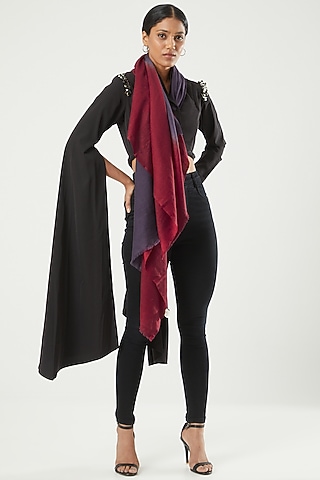 Purple & Maroon Cashmere Stole by Kstory