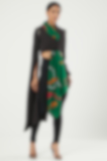 Green Merino Wool Stole by Kstory at Pernia's Pop Up Shop