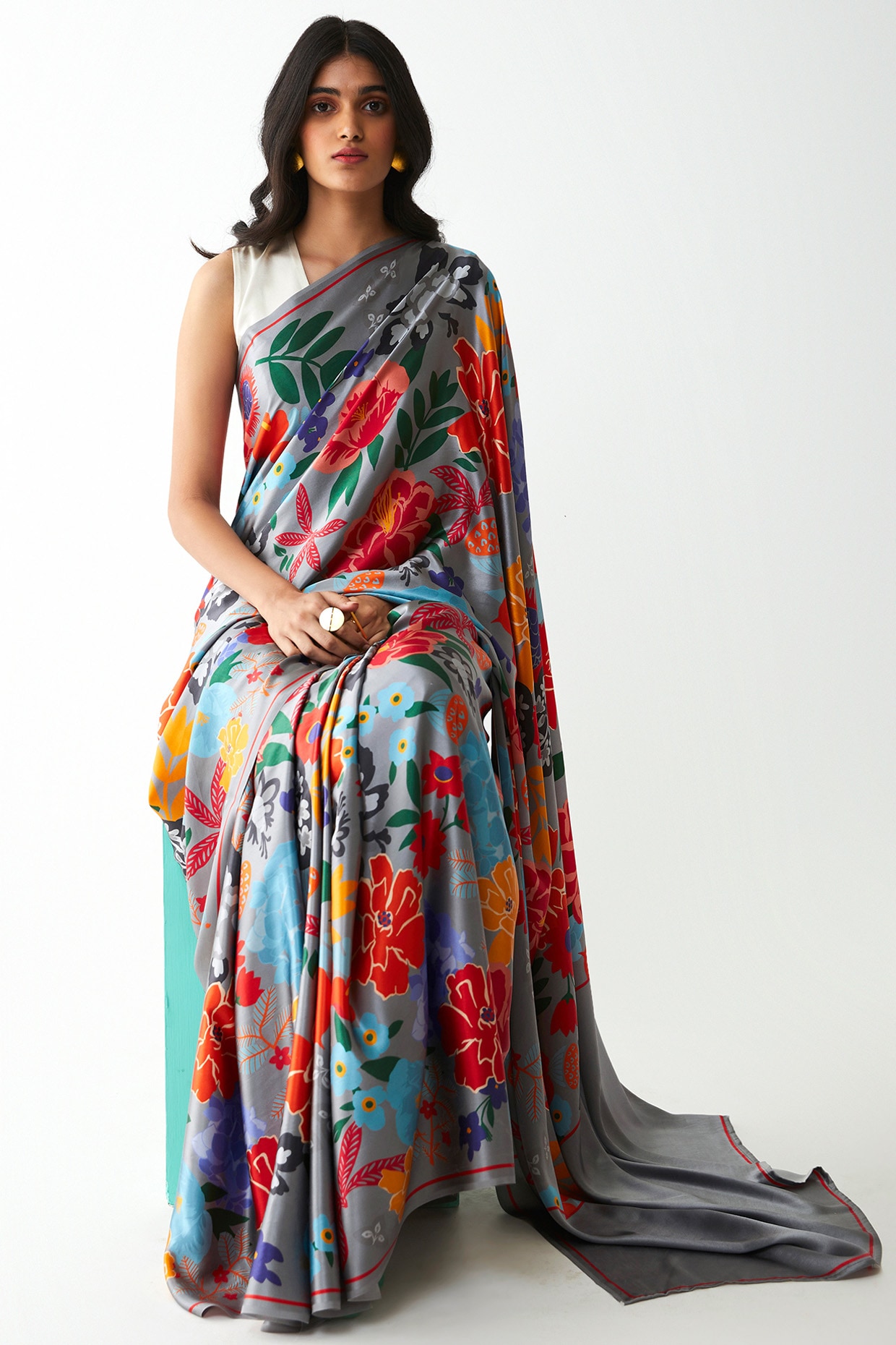 Gadwal digital printed sarees