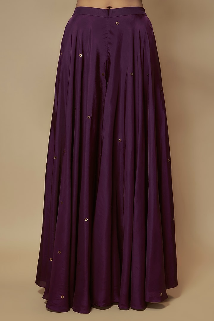 Purple Silk Cutdana Embroidered Tunic Set by Keith Gomes at Pernia's Pop Up Shop