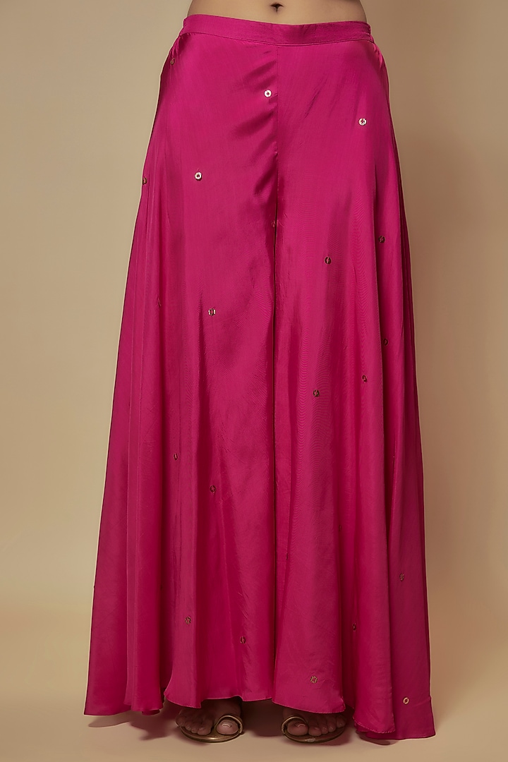 Pink Silk Cutdana Embroidered Tunic Set by Keith Gomes at Pernia's Pop Up Shop