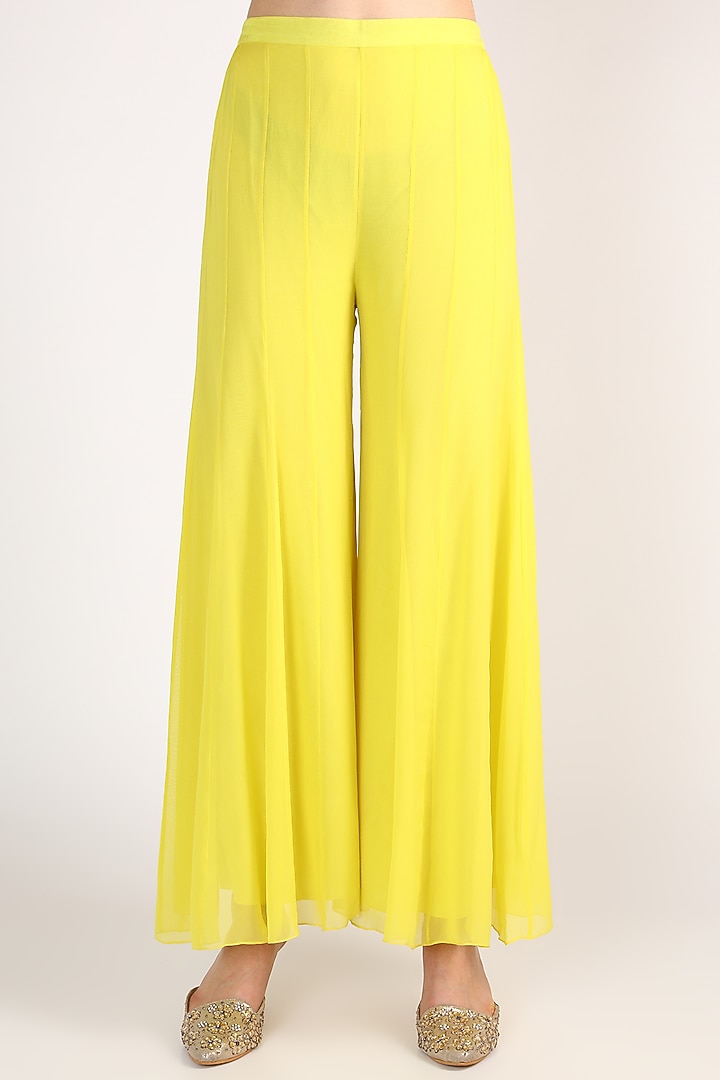 Yellow Embroidered Tunic Set by Keith Gomes at Pernia's Pop Up Shop