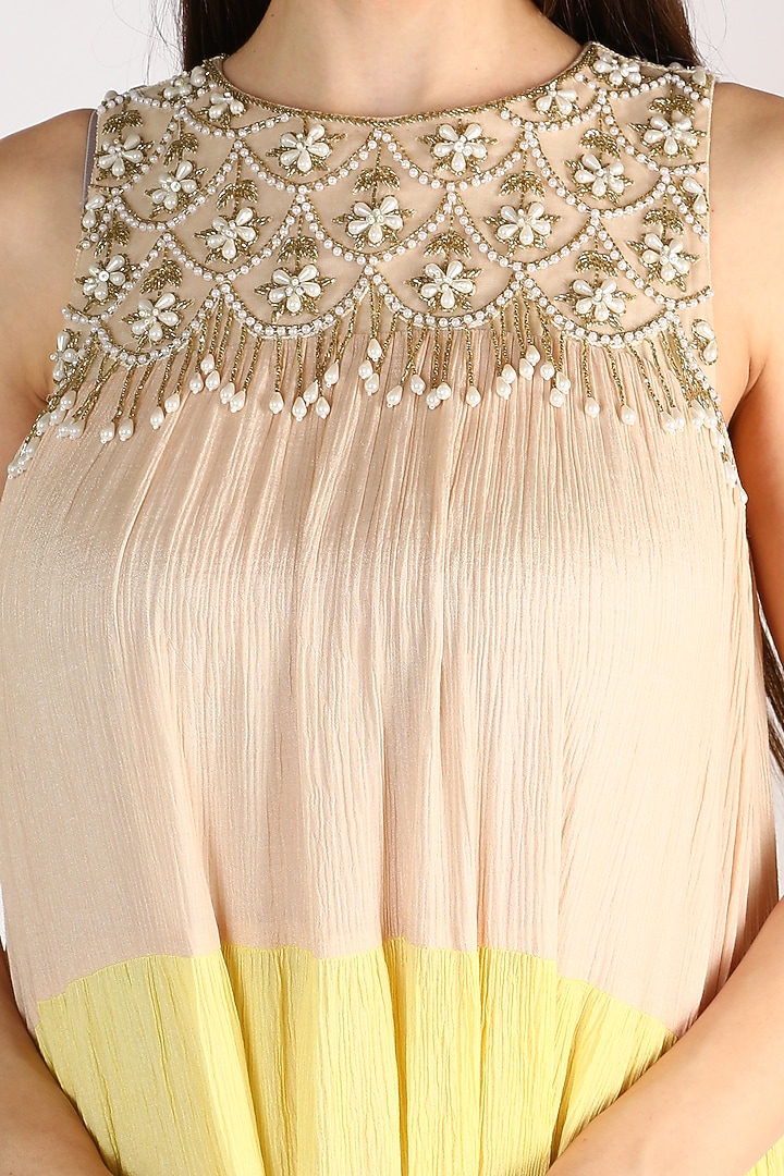 Multi Colored Embroidered Ombre Vacation Dress by Keith Gomes at Pernia's Pop Up Shop