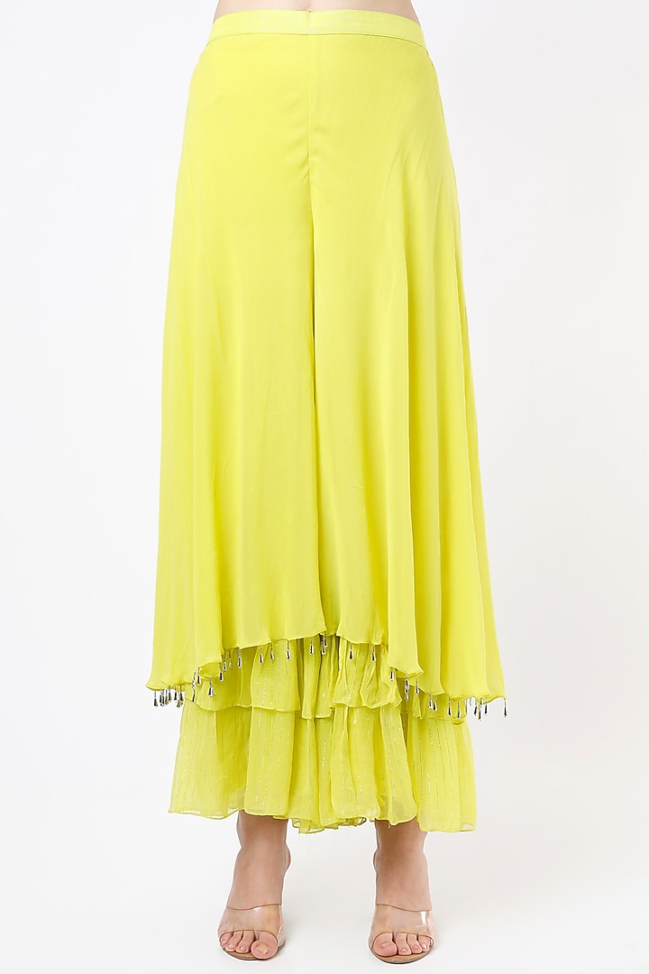 Peach Hand Embroidered Tunic Set by Keith Gomes at Pernia's Pop Up Shop