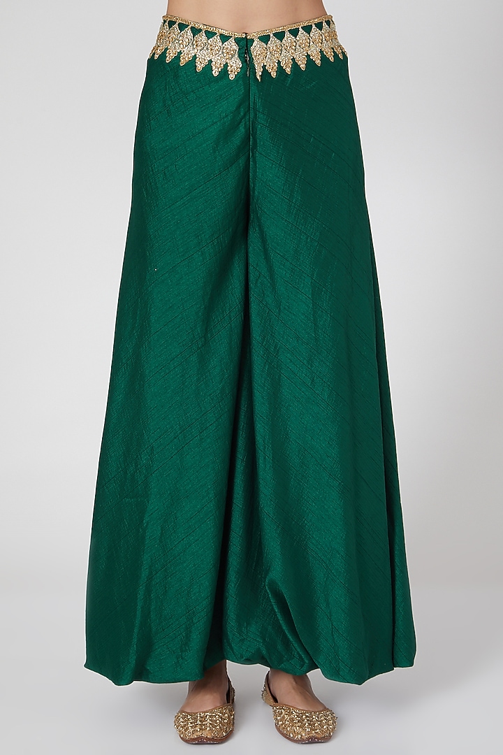 Emerald Green Embroidered Tunic Set by Keith Gomes at Pernia's Pop Up Shop