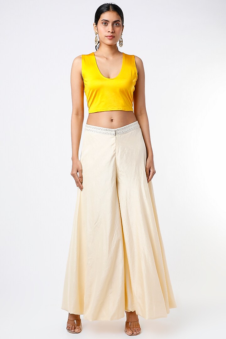 Mustard Beads Embroidered Tunic Set by Keith Gomes at Pernia's Pop Up Shop