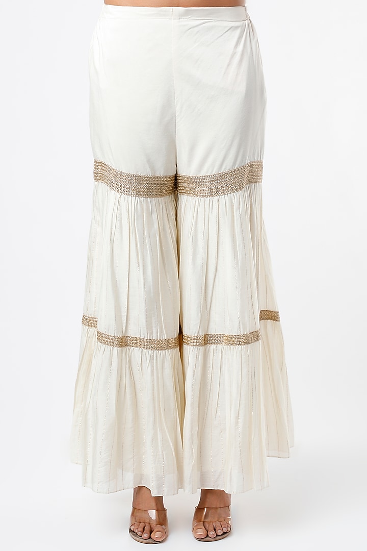 Pink Embroidered Layered Tunic Set by Keith Gomes at Pernia's Pop Up Shop