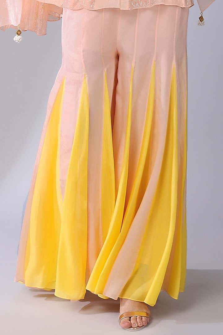 Pink Organza Silk Embroidered Tunic Set by Keith Gomes at Pernia's Pop Up Shop