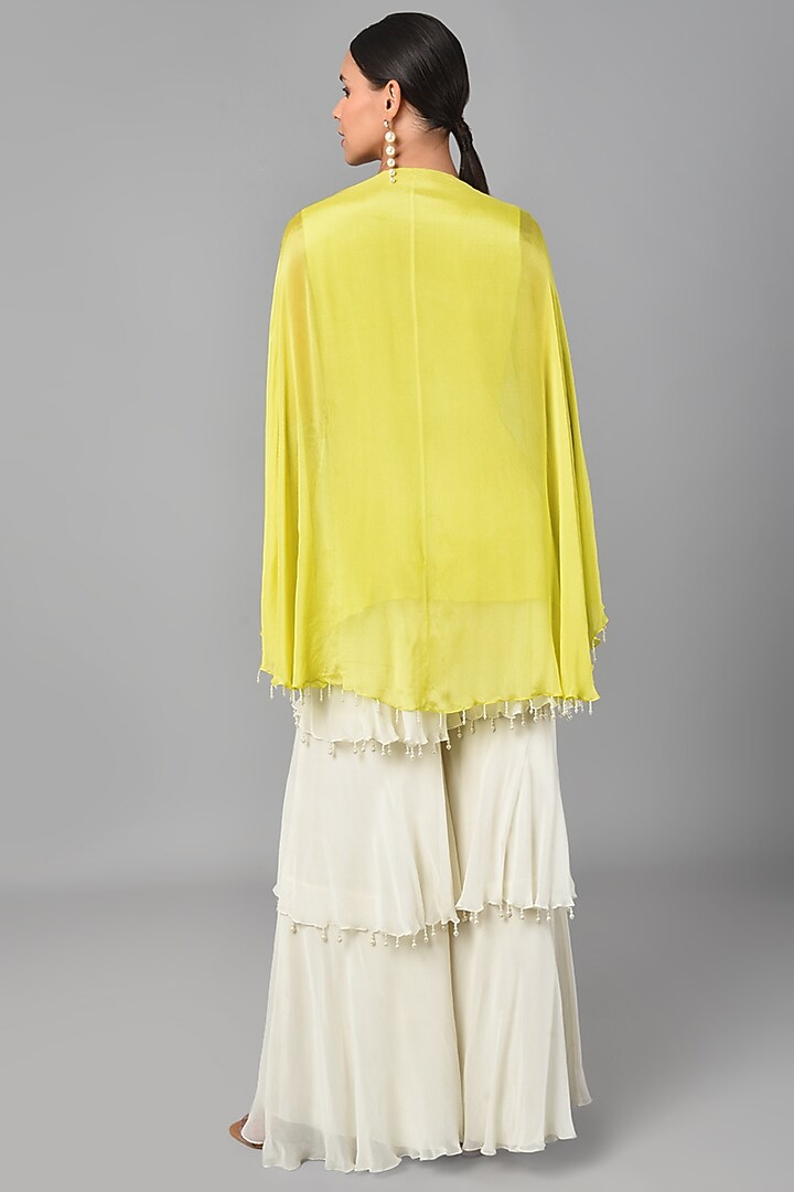Yellow Embroidered Tunic Set by Keith Gomes at Pernia's Pop Up Shop