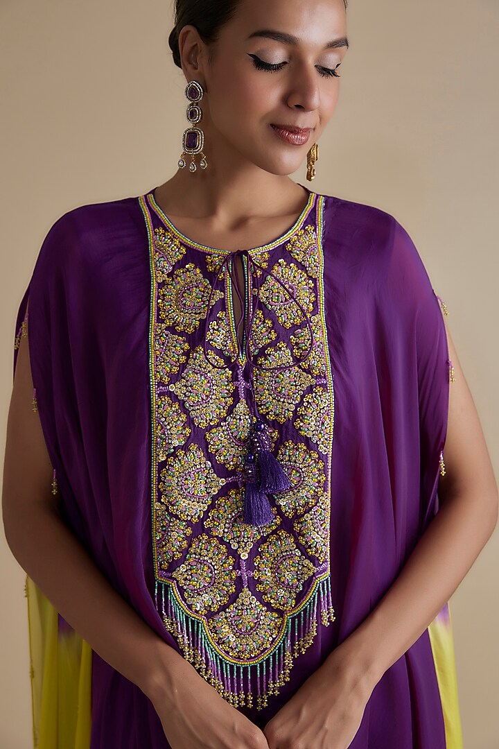 purple and gold kaftan dress Moroccan Royal Purple Kaftan, Red Kaftan Purple / M