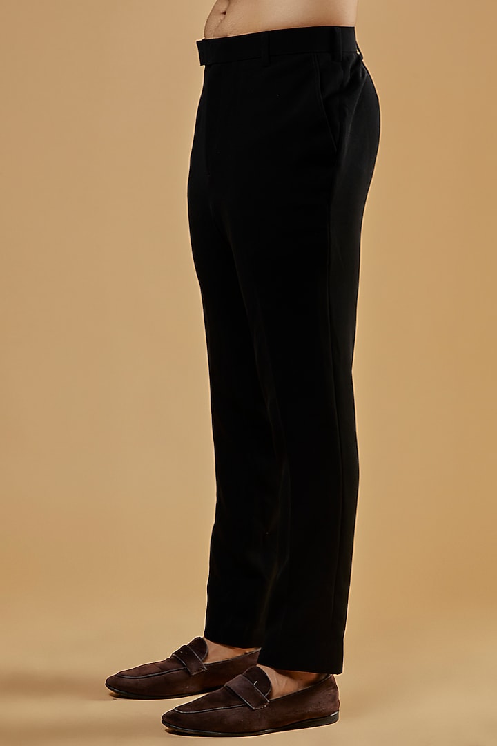 Black Viscose Embroidered Wedding Indowestern Set by Kudrat Couture at Pernia's Pop Up Shop