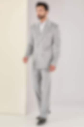 Grey Corduroy Suit Set by Kudrat Couture