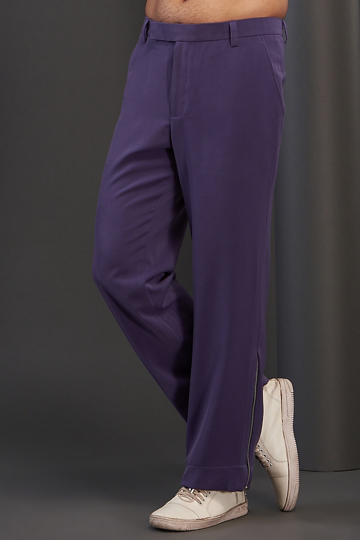 Purple Imported Italian Fabric Tuxedo Set by Kudrat Couture at Pernia's Pop Up Shop