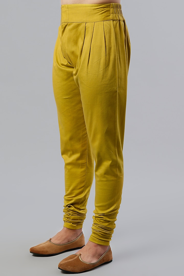 Mustard Hand Embroidered Layered Kurta Set by Kudrat Couture at Pernia's Pop Up Shop
