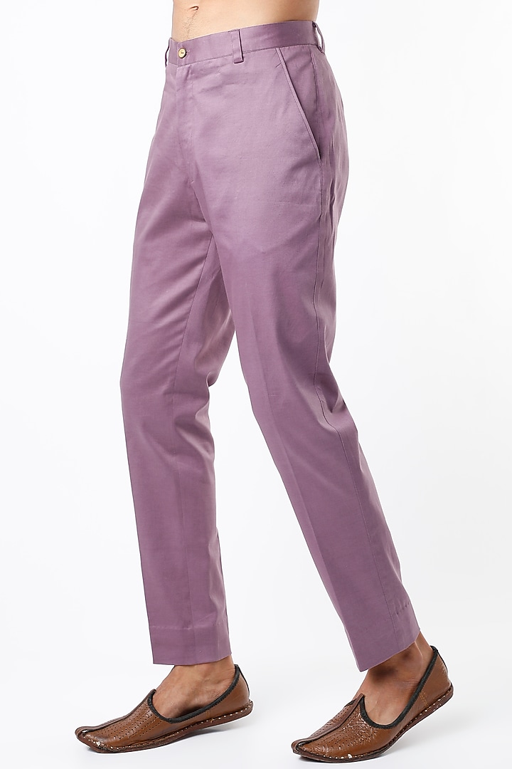 Plum Purple Chanderi Silk Cutdana Embroidered Kurta Set by Kudrat Couture at Pernia's Pop Up Shop