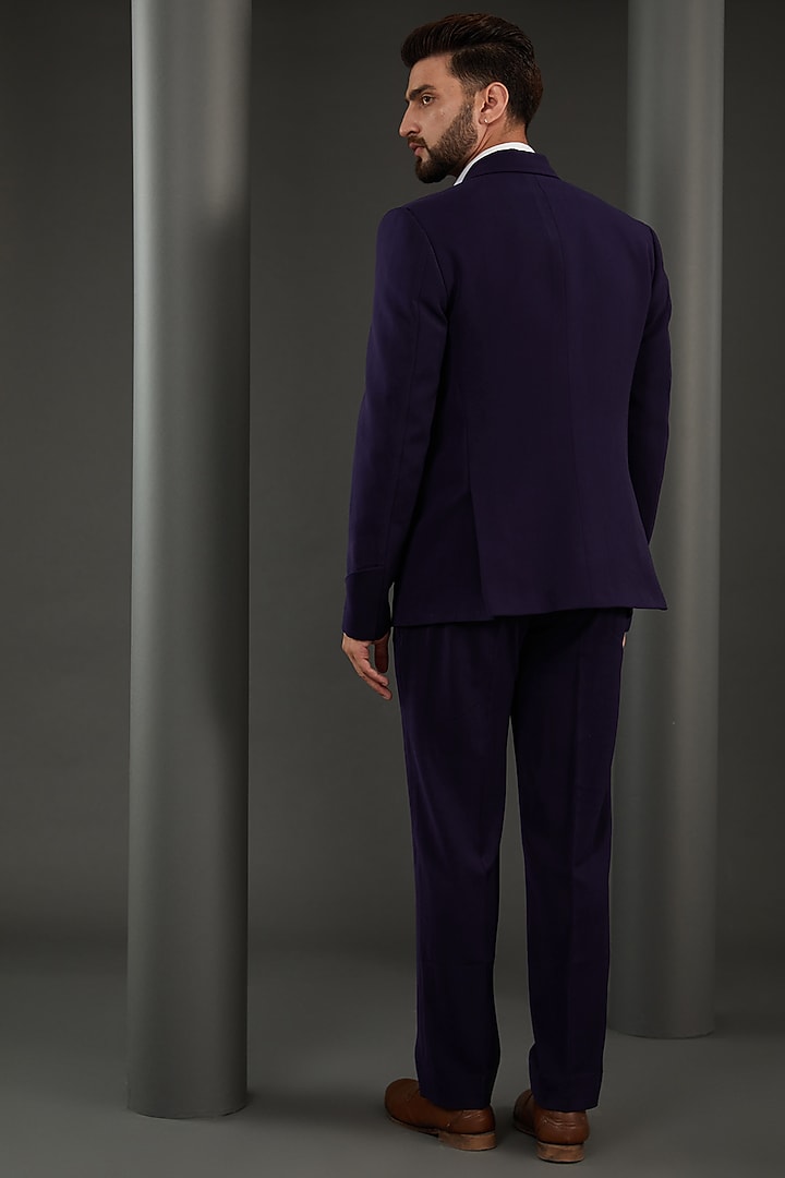 Purple Imported Italian Fabric Pant Set by Kudrat Couture at Pernia's Pop Up Shop