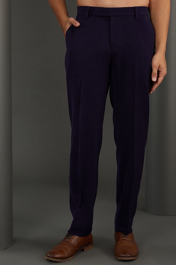 Purple Imported Italian Fabric Pant Set by Kudrat Couture at Pernia's Pop Up Shop