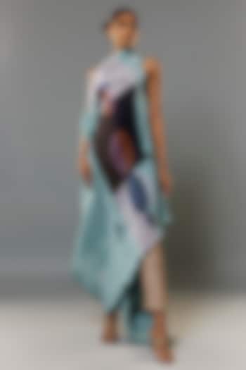 Silver Tweed Woven Pants by Kiran Uttam Ghosh at Pernia's Pop Up Shop