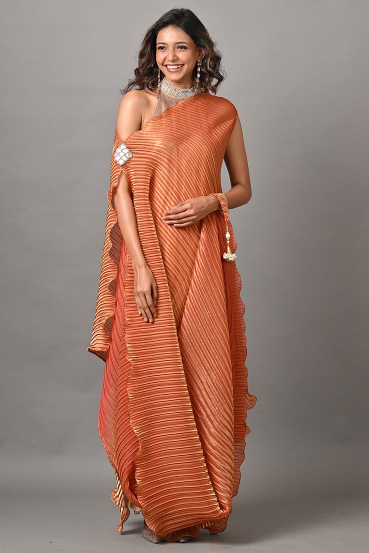 slim fit dress slacks Primavera Couture 3923 Size 10 Coral Long Beaded Formal Prom Dress V Neck Gown main image 0
