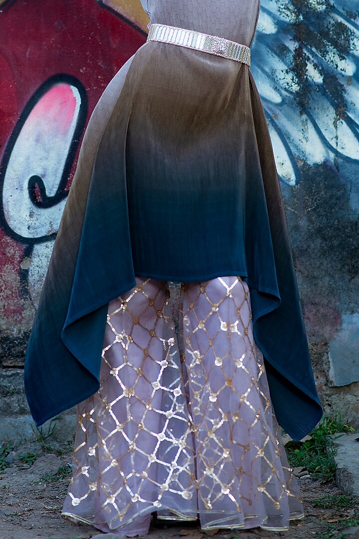 Gold Metallic Belt by Kiran Uttam Ghosh at Pernia's Pop Up Shop