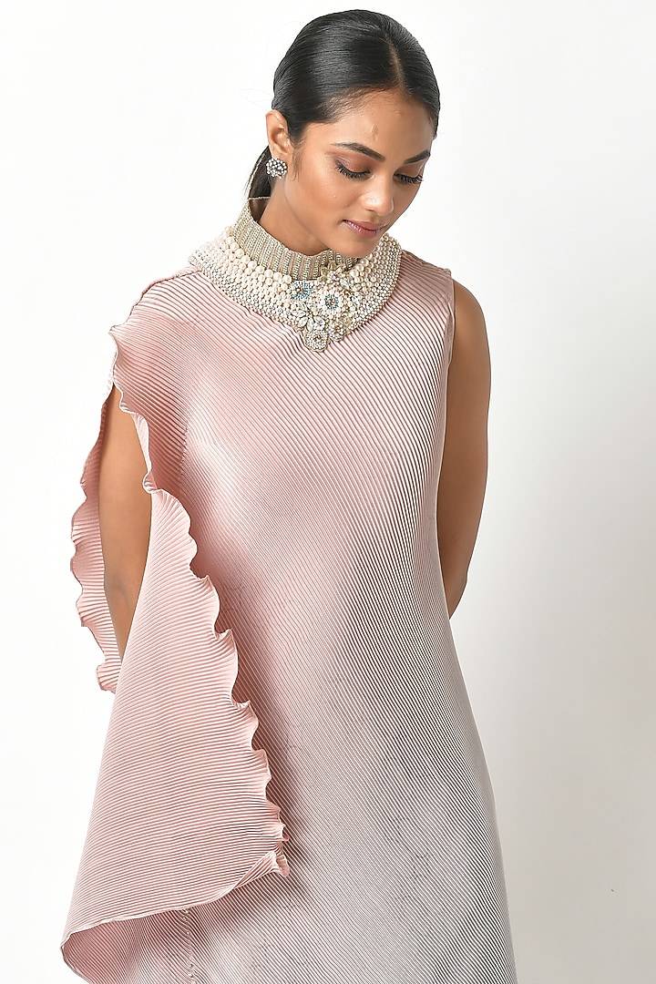 Salmon & Mint Ombre Vacation Dress by Kiran Uttam Ghosh at Pernia's Pop Up Shop