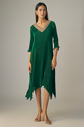 the devil in evening dress Hand-Beaded Crystal Bodice Satin Kaftan — Luxury Modest Kaftan main image 0