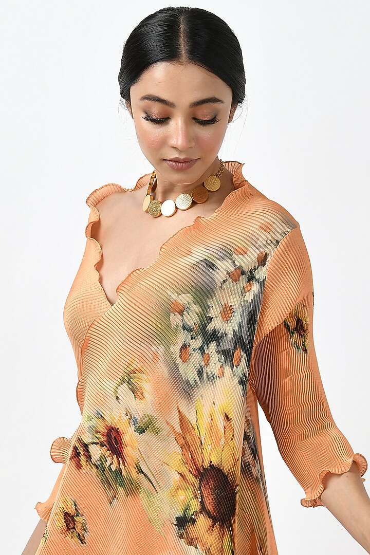 Mango Sunflower Printed Wrap by Kiran Uttam Ghosh at Pernia's Pop Up Shop