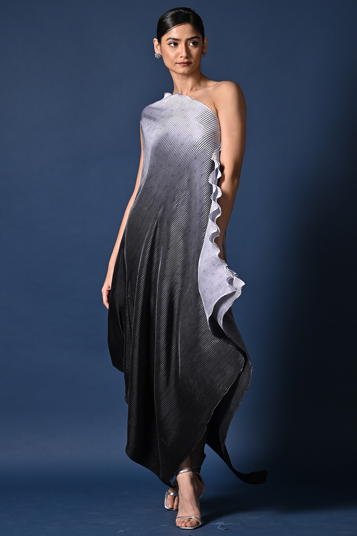 ワンピース Chuchu pleats ribbon dress gray andmary andmary Chuchu pleats ribbon dress gray