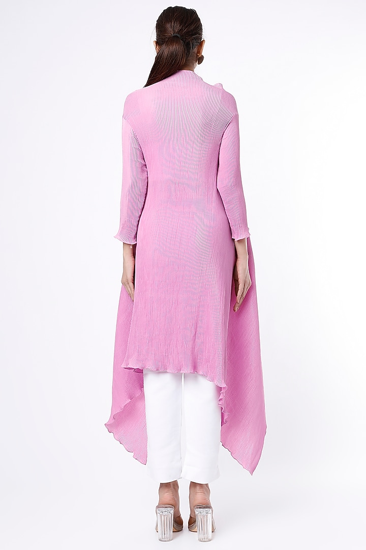 Lavender Wrap With Motifs by Kiran Uttam Ghosh at Pernia's Pop Up Shop