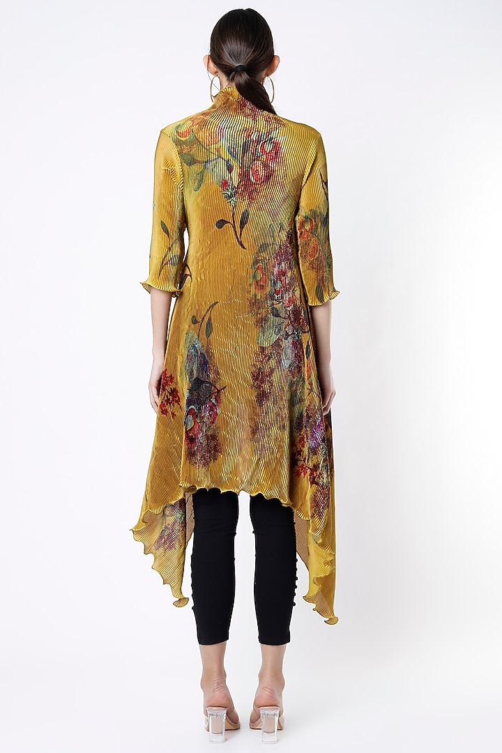 Mustard Printed Wrap by Kiran Uttam Ghosh at Pernia's Pop Up Shop