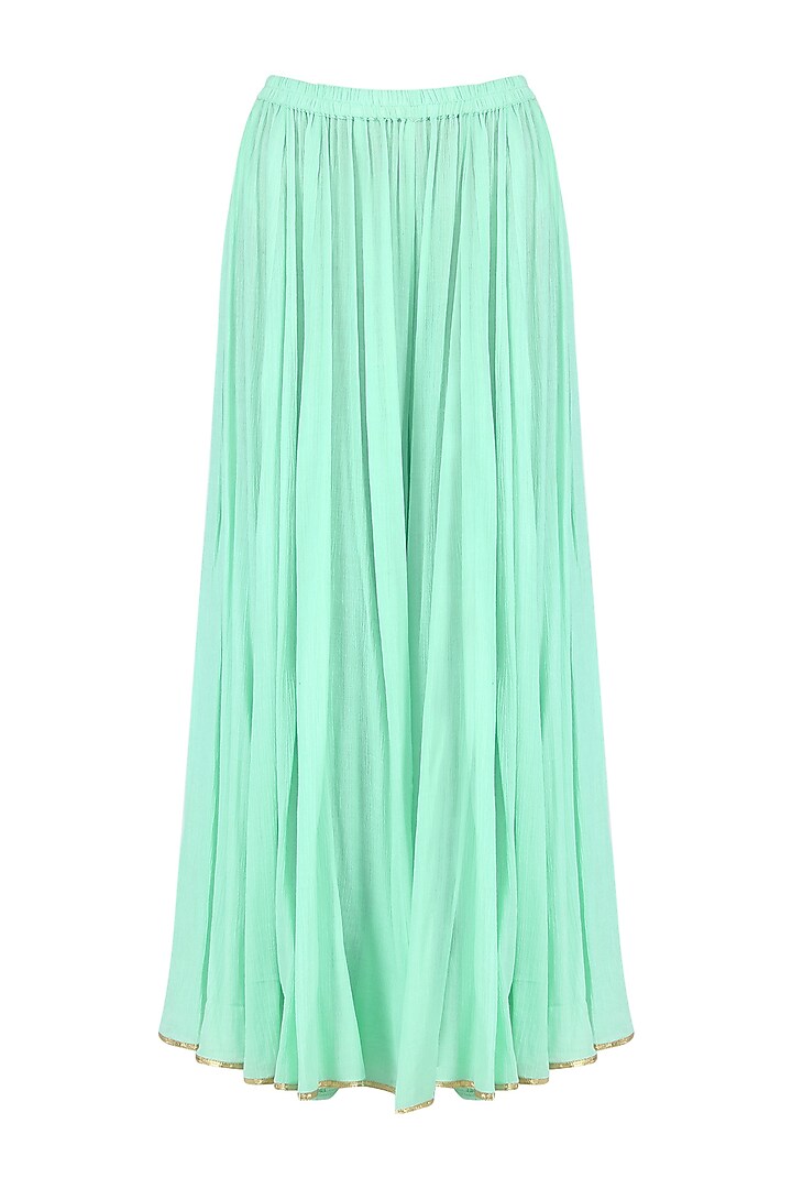 Turquoise Rayon Embroidered Kurta Set For Girls by Mini Pataka by Kudi Pataka Designs at Pernia's Pop Up Shop