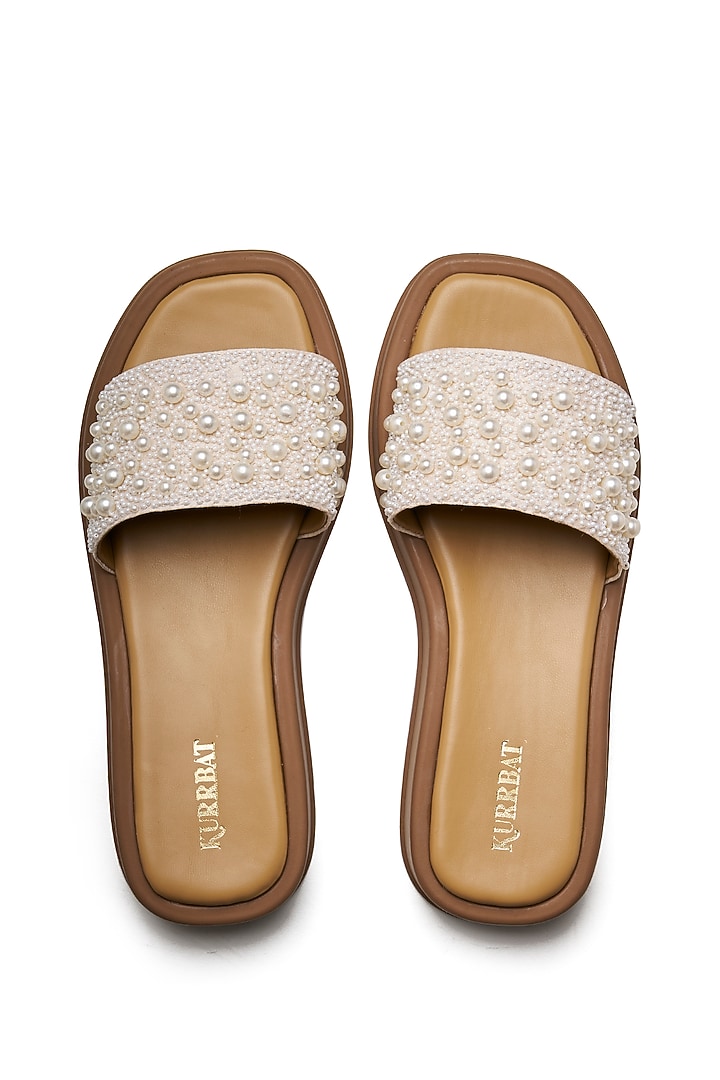 White Vegan Leather Platform Heels by Kurrbat at Pernia's Pop Up Shop