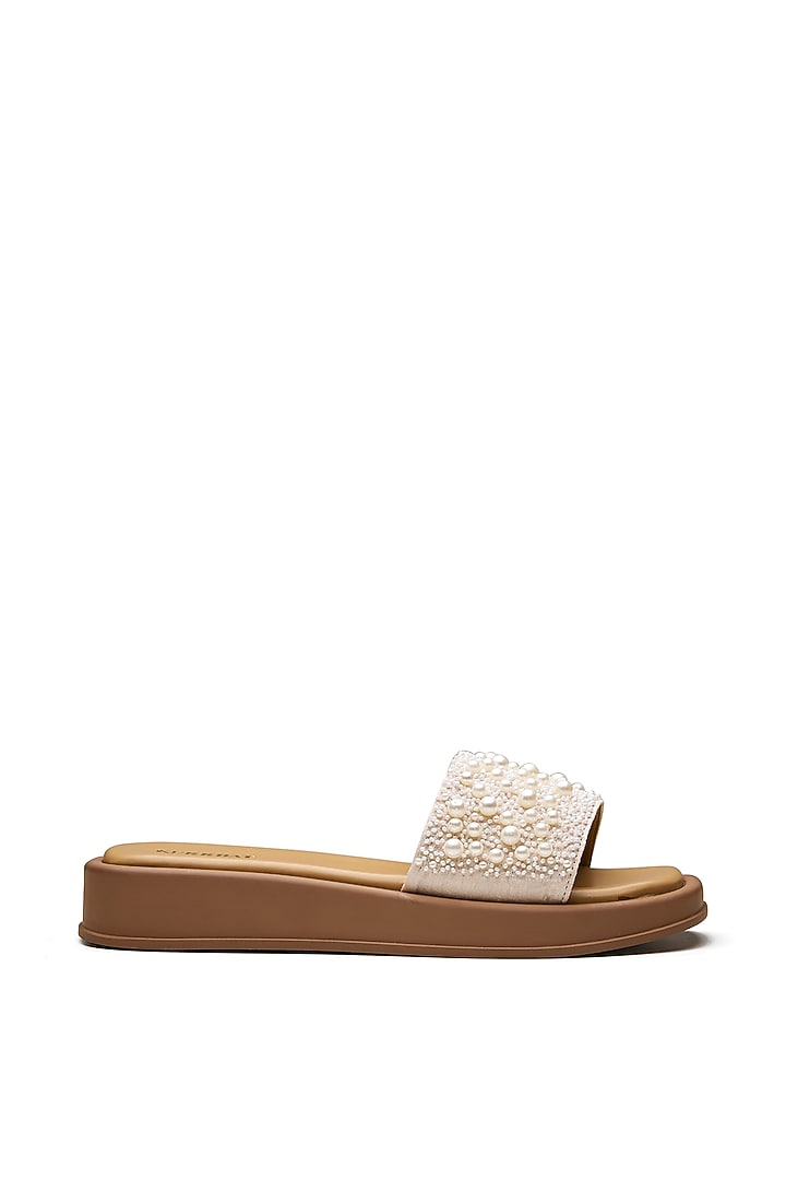 White Vegan Leather Platform Heels by Kurrbat at Pernia's Pop Up Shop