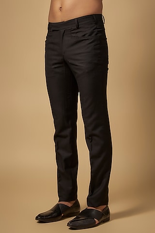 Black Suiting Pants by Kunal Rawal