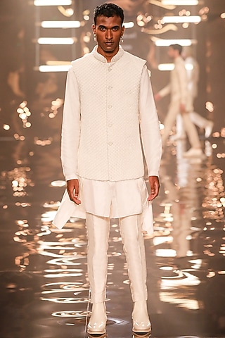 Vanilla Suiting Bundi Jacket by Kunal Rawal