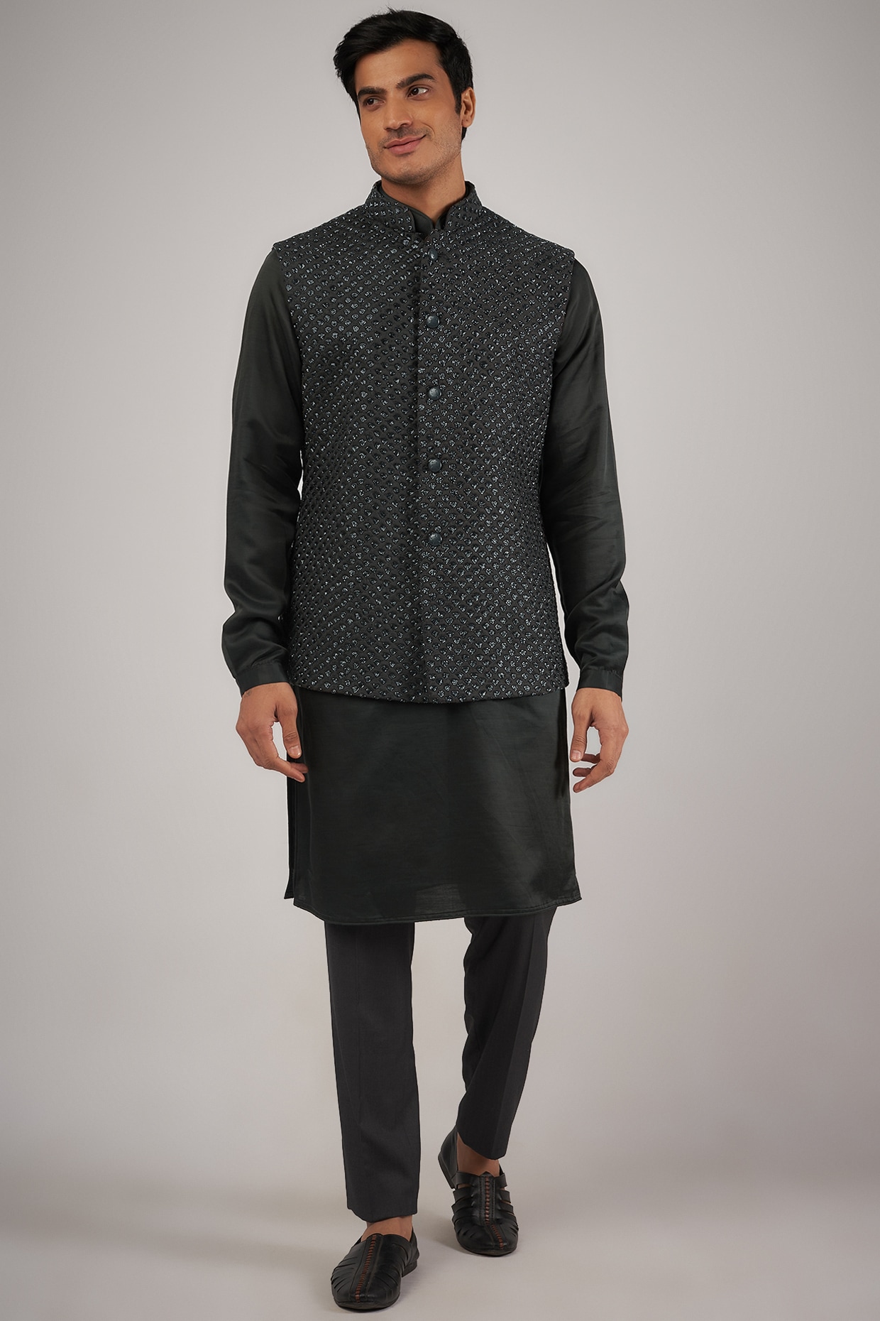 Buy Wine Red Bandhgala Jacket Online in the USA @Manyavar - Nehru Jacket  for Men